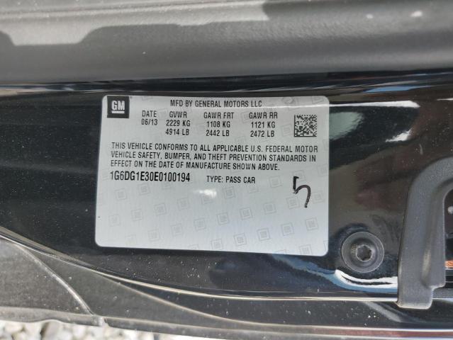 1G6DG1E30E0100194 - 2014 CADILLAC CTS PERFORMANCE COLLECTION Черный фото 12