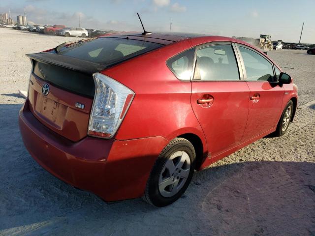 JTDKN3DU6A0086196 - 2010 TOYOTA PRIUS RED photo 3