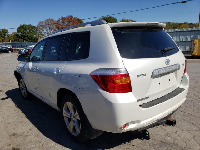 JTEES42A482091489 - 2008 TOYOTA HIGHLANDER LIMITED WHITE photo 3