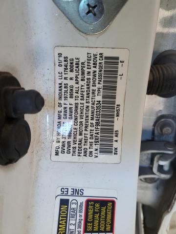 19XFA1F98AE033534 - 2010 HONDA CIVIC EXL 白色 照片 13