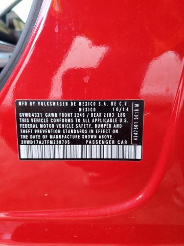 3VWD17AJ7FM238705 - 2015 VOLKSWAGEN JETTA SE Qırmızı foto 13