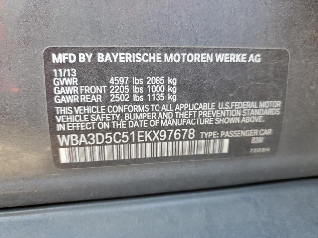 WBA3D5C51EKX97678 - 2014 BMW 328 D XDRIVE CHARCOAL photo 12
