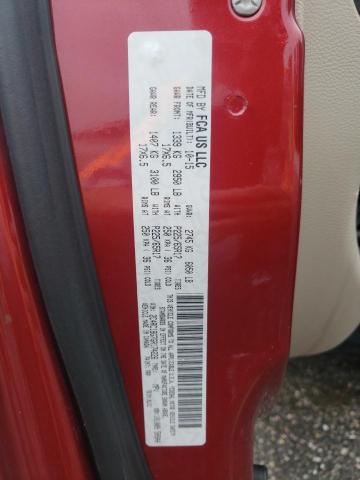 2C4RC1BG7GR174226 - 2016 CHRYSLER TOWN & COU TOURING RED photo 13