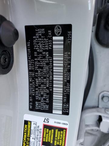 4T1T11BK0PU104467 - 2023 TOYOTA CAMRY SE NIGHT SHADE WHITE photo 12