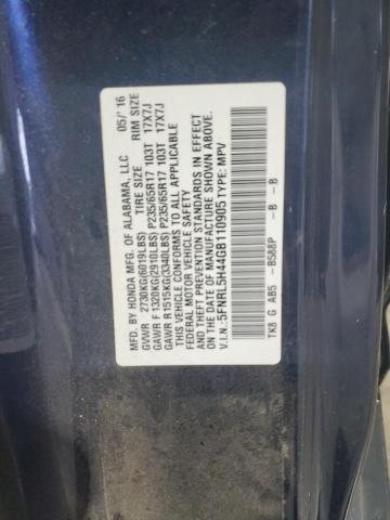 5FNRL5H44GB110905 - 2016 HONDA ODYSSEY EX BLUE photo 13