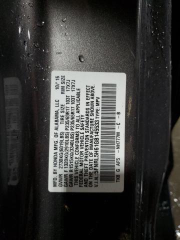 5FNRL5H61GB145533 - 2016 HONDA ODYSSEY EXL GRAY photo 13