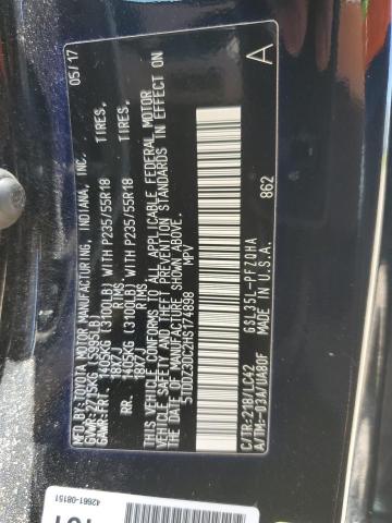 5TDDZ3DC2HS174898 - 2017 TOYOTA SIENNA XLE 黑色 照片 13