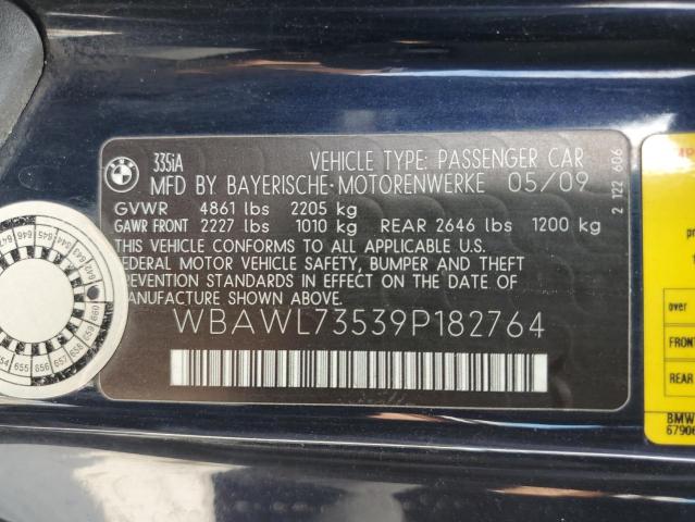 WBAWL73539P182764 - 2009 BMW 335 I BLUE photo 12