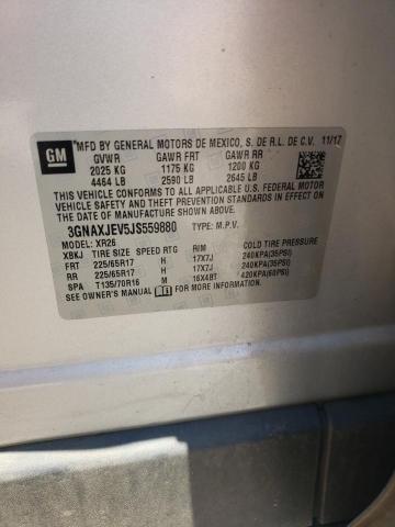 3GNAXJEV5JS559880 - 2018 CHEVROLET EQUINOX LT ვერცხლისფერი ფოტო 13