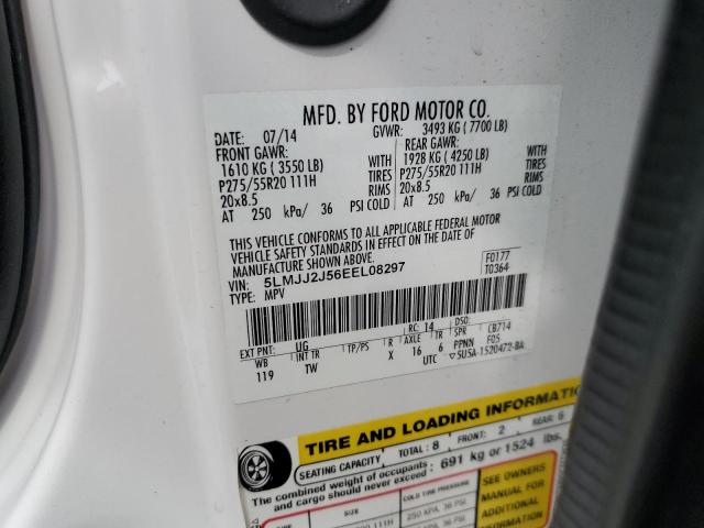 5LMJJ2J56EEL08297 - 2014 LINCOLN NAVIGATOR 白色 照片 14