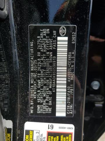 4T1DAACK8SU596919 - 2025 TOYOTA CAMRY XSE BLACK photo 13