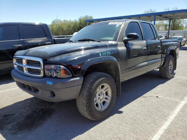 1D7HG38N84S769944 - 2004 DODGE DAKOTA QUAD SPORT BLACK photo 1