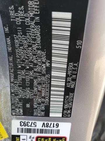 5TDKA3DCXCS012735 - 2012 TOYOTA SIENNA BASE SILVER photo 13