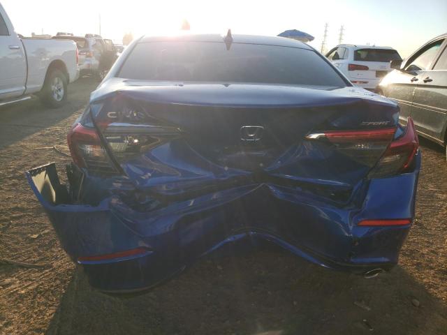 2HGFE2F5XNH572725 - 2022 HONDA CIVIC SPORT BLUE photo 6
