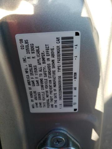 1HGCS22848A009104 - 2008 HONDA ACCORD EXL SILVER photo 13