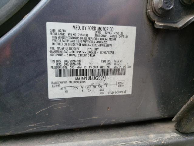 MAJ6P1UL4JC200711 - 2018 FORD ECOSPORT SE 蓝色 照片 14