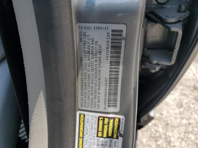 WVWRH63B84P044387 - 2004 VOLKSWAGEN PASSAT GLX Boz foto 12