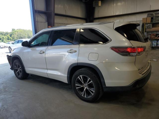 5TDKKRFH2GS122743 - 2016 TOYOTA HIGHLANDER XLE WHITE photo 2