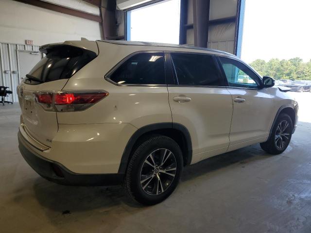 5TDKKRFH2GS122743 - 2016 TOYOTA HIGHLANDER XLE WHITE photo 3