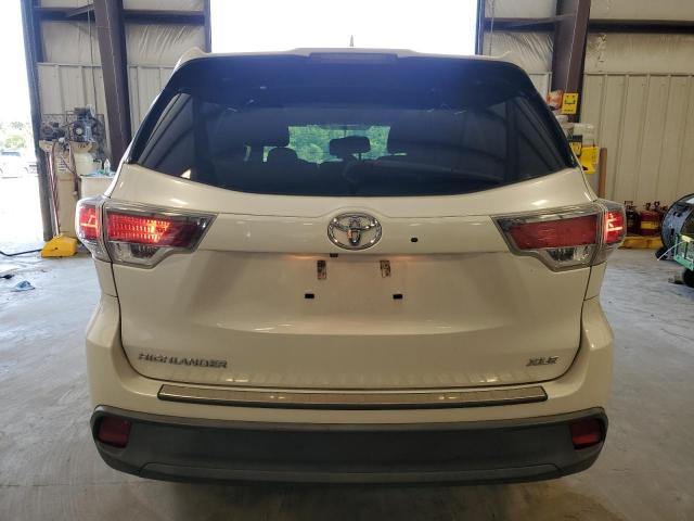 5TDKKRFH2GS122743 - 2016 TOYOTA HIGHLANDER XLE WHITE photo 6