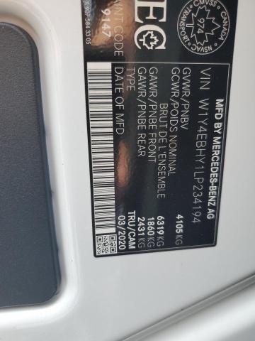 W1Y4EBHY1LP234194 - 2020 MERCEDES-BENZ SPRINTER 2500 WHITE photo 13