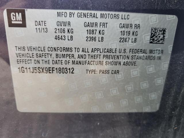 1G11J5SX9EF180312 - 2014 CHEVROLET MALIBU LTZ BLUE photo 12