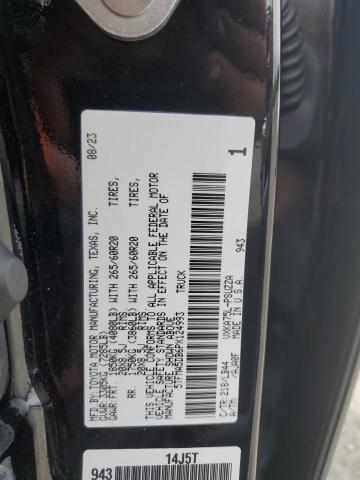 5TFMA5DB6PX124993 - 2023 TOYOTA TUNDRA CREWMAX PLATINUM 黑色 照片 12