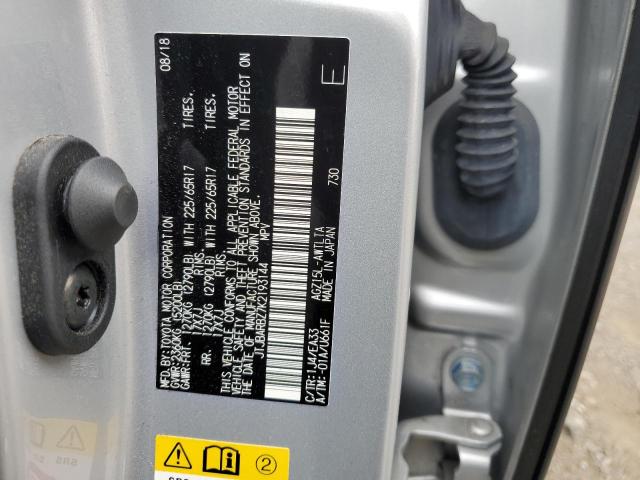 JTJBARBZ7K2193144 - 2019 LEXUS NX 300 BASE 银色 照片 12