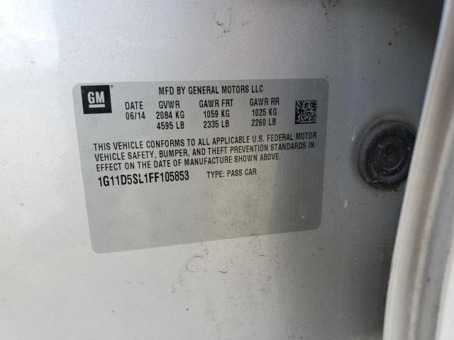 1G11D5SL1FF105853 - 2015 CHEVROLET MALIBU 2LT SILVER photo 12