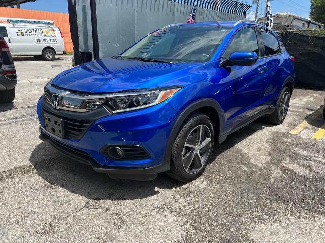 3CZRU6H53MM700753 - 2021 HONDA HR-V EX BLUE photo 2