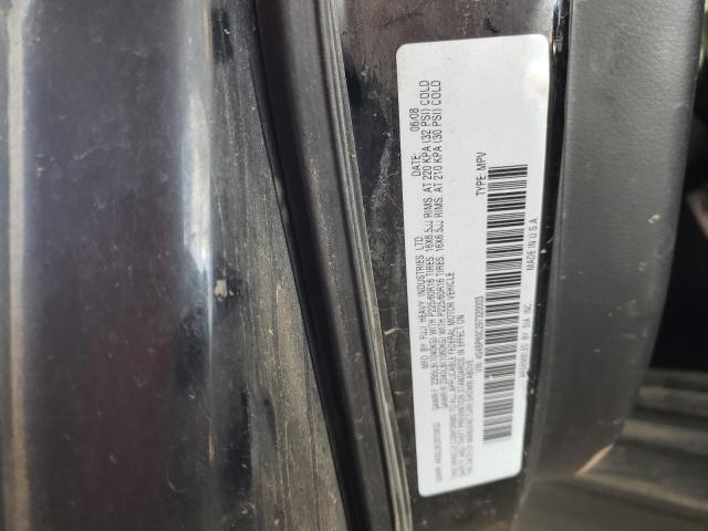 4S4BP60C297320003 - 2009 SUBARU OUTBACK BLACK photo 12