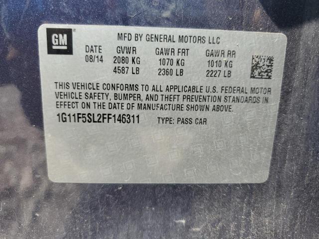 1G11F5SL2FF146311 - 2015 CHEVROLET MALIBU LTZ Mavi foto 12