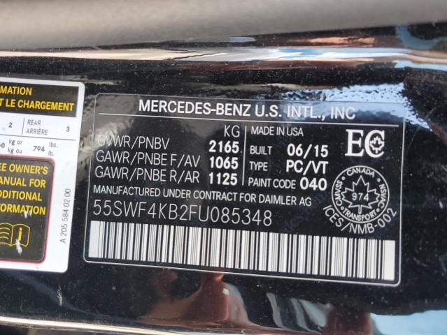 55SWF4KB2FU085348 - 2015 MERCEDES-BENZ C 300 4MATIC BLACK photo 13