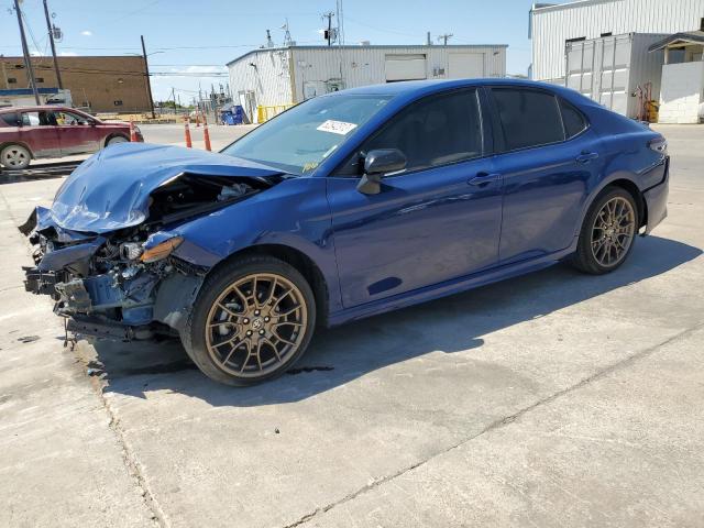 4T1G11AK1PU087956 - 2023 TOYOTA CAMRY SE NIGHT SHADE BLUE photo 1