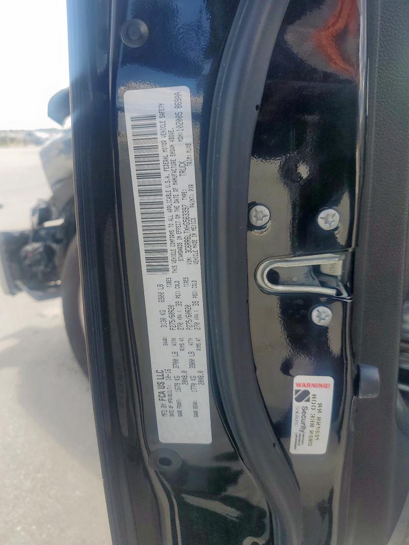 3C6RR6LTXHG563397 - 2017 RAM 1500 SLT BLACK photo 12