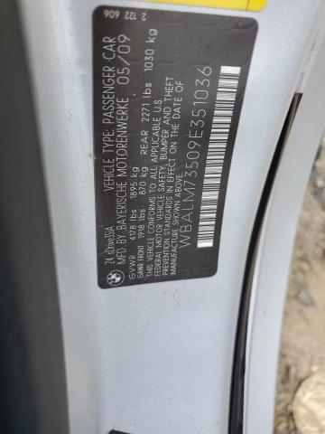 WBALM73509E351036 - 2009 BMW Z4 SDRIVE35I SILVER photo 13
