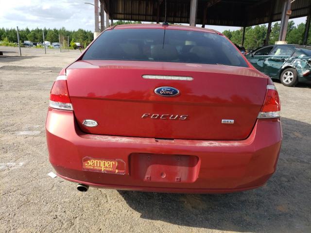 1FAHP3HN9AW168630 - 2010 FORD FOCUS SEL BURGUNDY photo 6