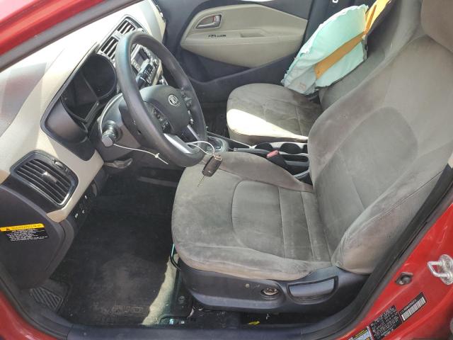 KNADM4A31F6433772 - 2015 KIA RIO LX RED photo 7