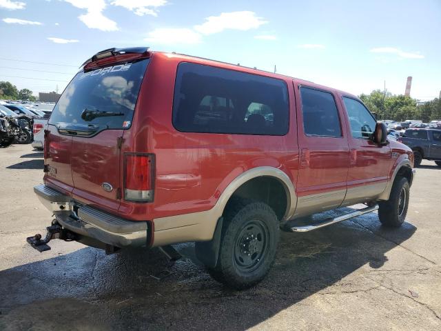 1FMSU43FXYEA91888 - 2000 FORD EXCURSION LIMITED RED photo 3