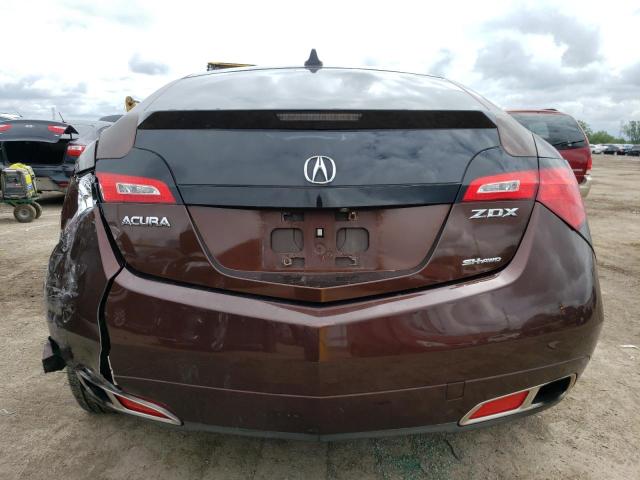 2HNYB1H49AH500871 - 2010 ACURA ZDX TECHNOLOGY BROWN photo 6