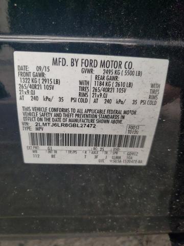 2LMTJ6LR8GBL27472 - 2016 LINCOLN MKX RESERVE 黑色 照片 13