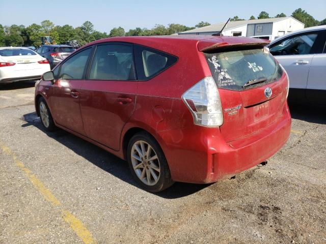 JTDZN3EU0D3279802 - 2013 TOYOTA PRIUS V RED photo 2