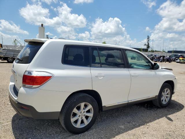 5TDBK3EH1CS164930 - 2012 TOYOTA HIGHLANDER BASE Biały zdjęcie 3