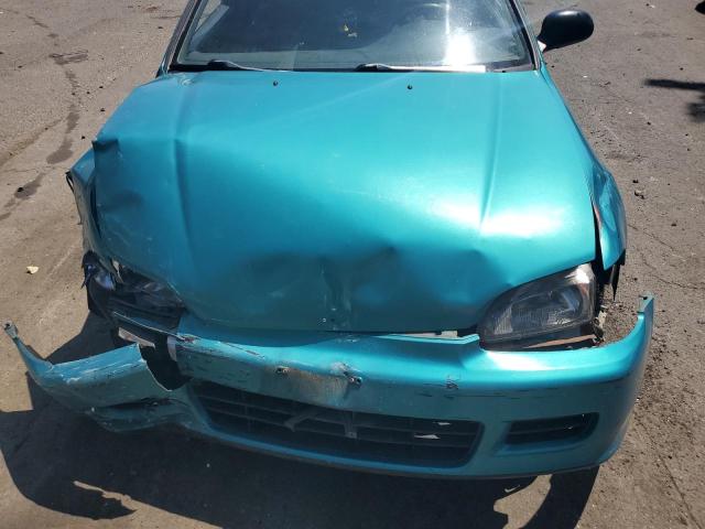 2HGEH2465PH504771 - 1993 HONDA CIVIC DX TURQUOISE photo 11