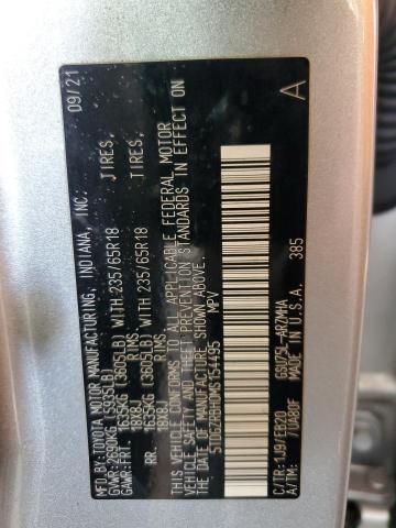 5TDGZRBH0MS154495 - 2021 TOYOTA HIGHLANDER XLE Մոխրագույն լուսանկար 14