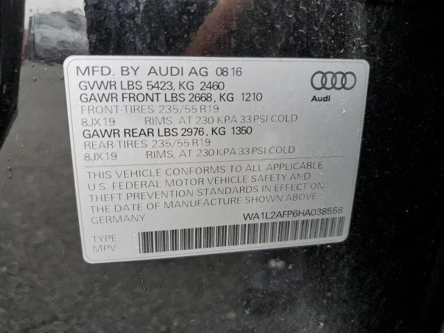 WA1L2AFP6HA038558 - 2017 AUDI Q5 PREMIUM PLUS BLACK photo 13