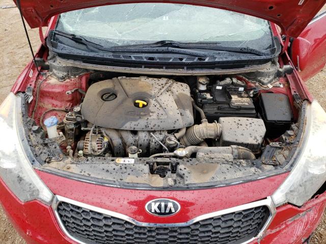 KNAFX4A83F5282094 - 2015 KIA FORTE EX RED photo 11