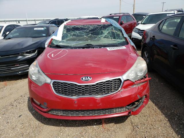 KNAFX4A83F5282094 - 2015 KIA FORTE EX RED photo 5