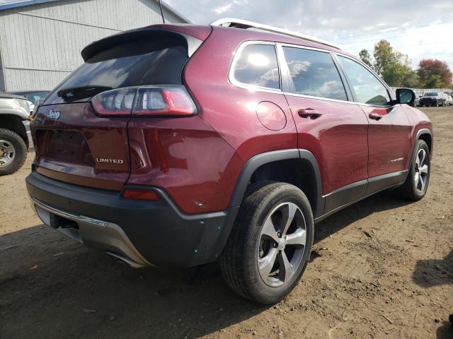 1C4PJMDXXKD373925 - 2019 JEEP CHEROKEE LIMITED MAROON photo 4