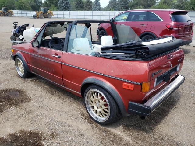 WVWCA0150HK016574 - 1987 VOLKSWAGEN CABRIOLET RED photo 2